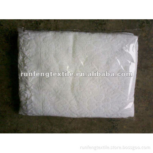 100% polyester white muslim haji towel